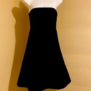 Black strapless cotton dress